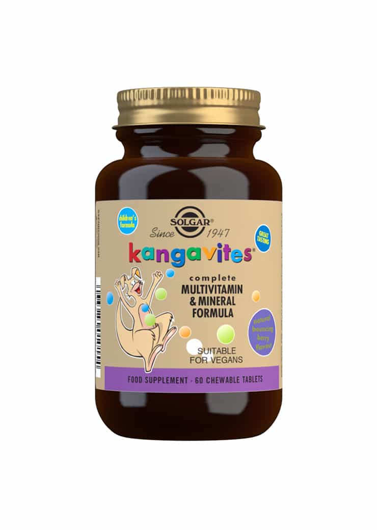Solgar Kangavites® Bouncing Berries - pureskeltava monivitamiini lapsille, 60 tablettia