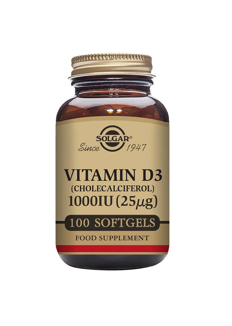 Solgar D3-vitamiini 25 µg kalanmaksaöljystä