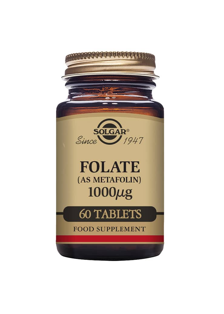 Solgar Folaatti (Metafolin®) 1000 µg - Raskaus, hedelmällisyys & energiantuotanto