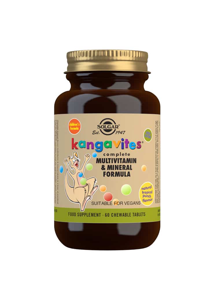 Solgar Kangavites® Tropical Punch - pureskeltava monivitamiini lapsille, 60 tablettia